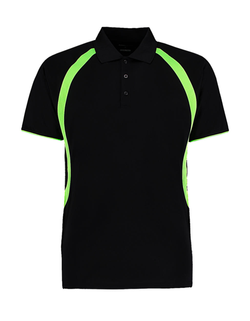 550.11 / Classic Fit Cooltex® Riviera Polo Shirt / Black/Fluorescent Lime