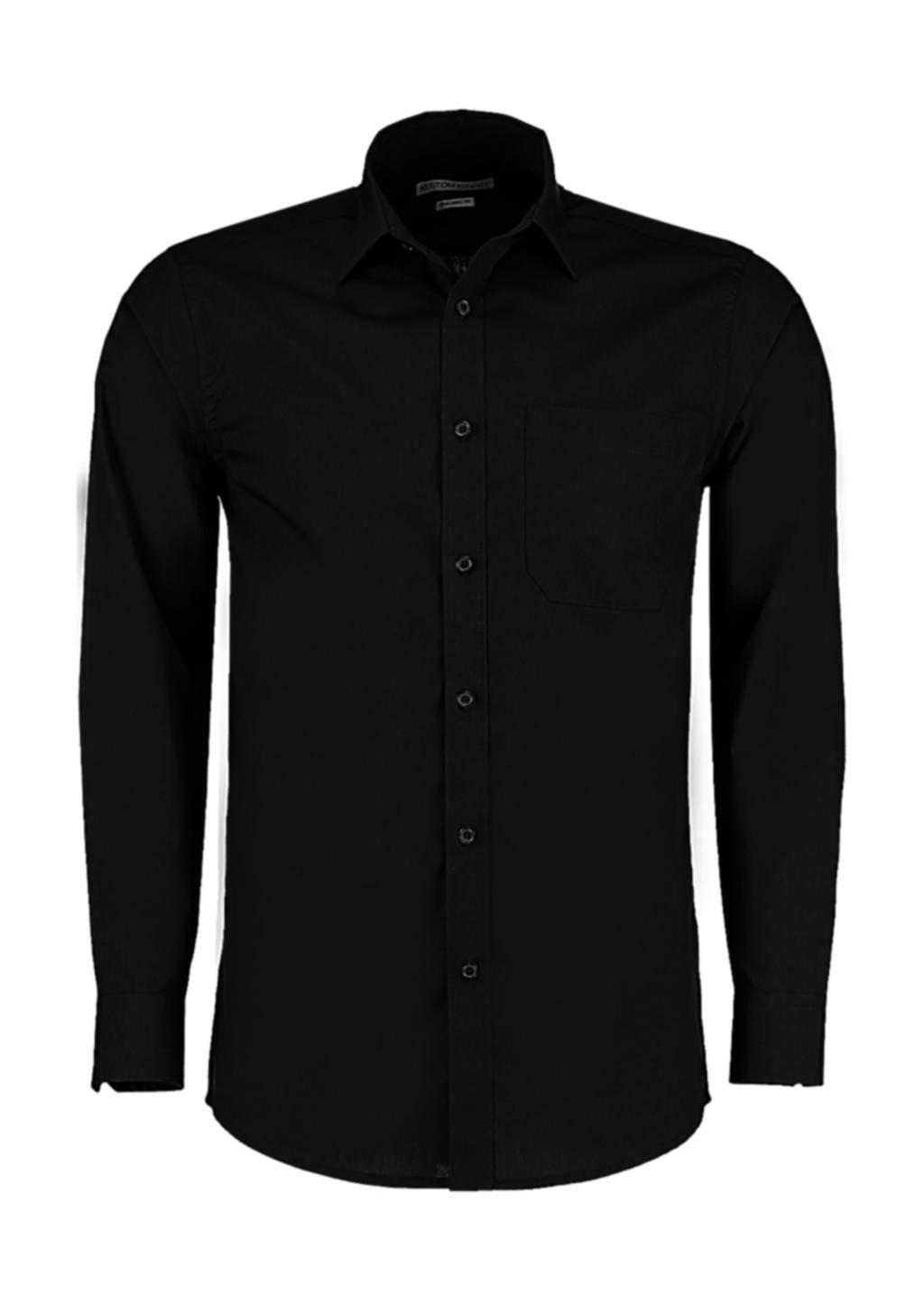 771.11 / Tailored Fit Poplin Shirt / Black