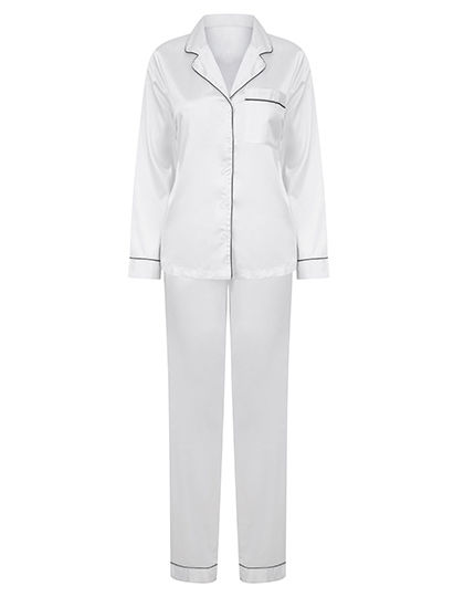 TC055 / Ladies´ Satin Long Pyjamas / White