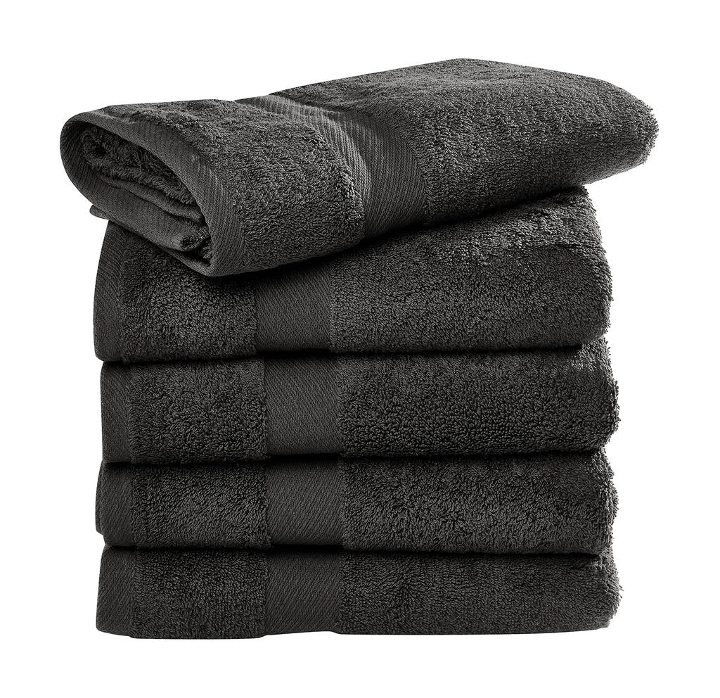 Seine Bath Towel 70x140cm zum Besticken und Bedrucken in der Farbe Black mit Ihren Logo, Schriftzug oder Motiv.