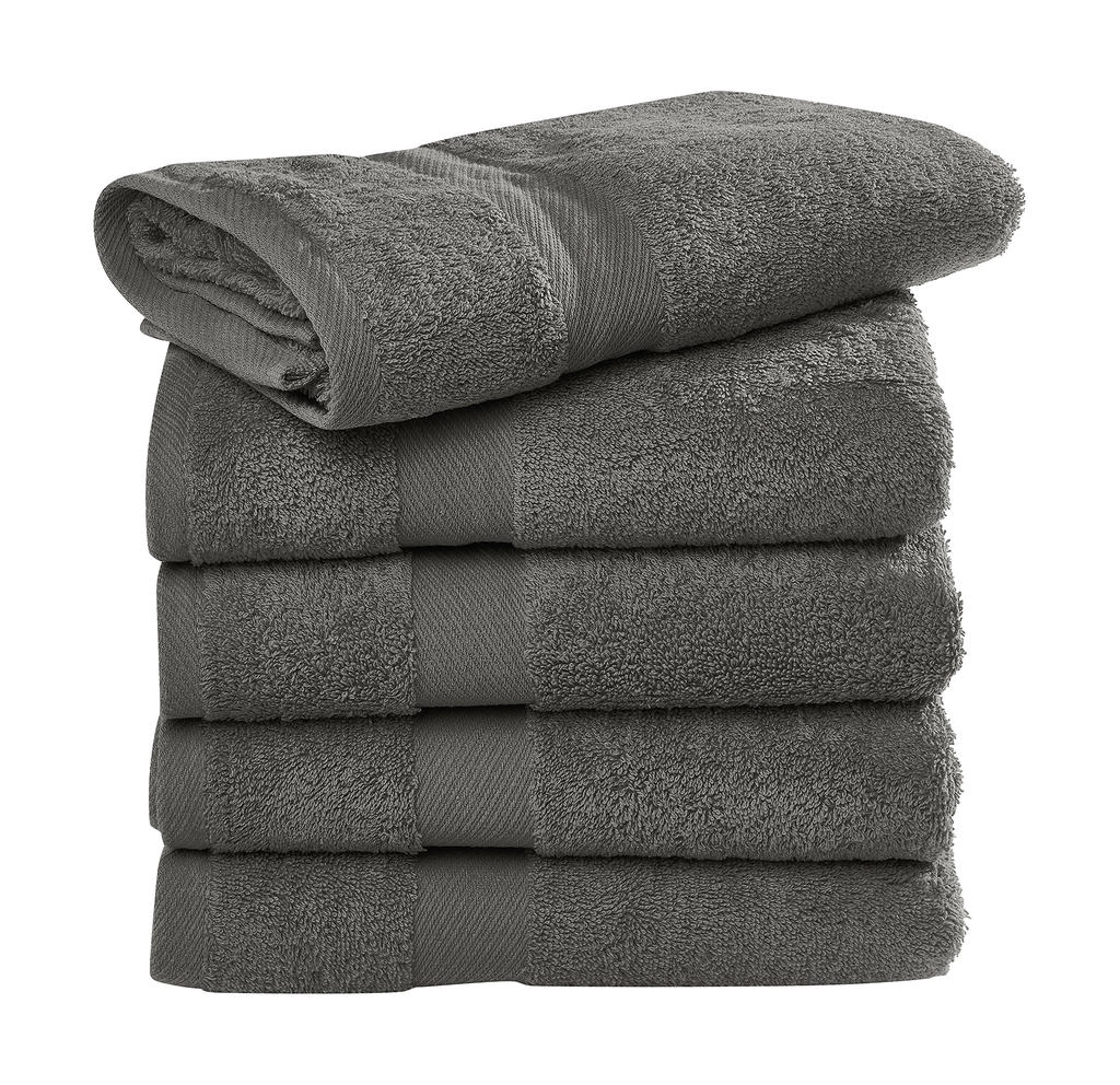 Seine Guest Towel 30x50 cm or 40x60 cm zum Besticken und Bedrucken in der Farbe Grey mit Ihren Logo, Schriftzug oder Motiv.
