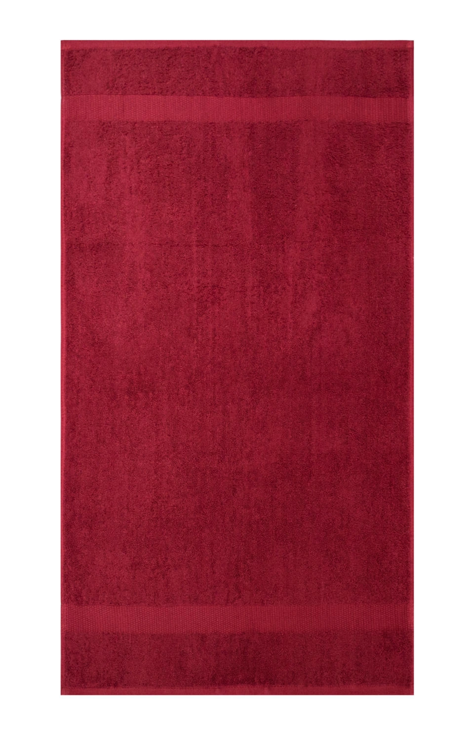 Tiber Hand Towel 50x100cm zum Besticken und Bedrucken in der Farbe Rich Red mit Ihren Logo, Schriftzug oder Motiv.