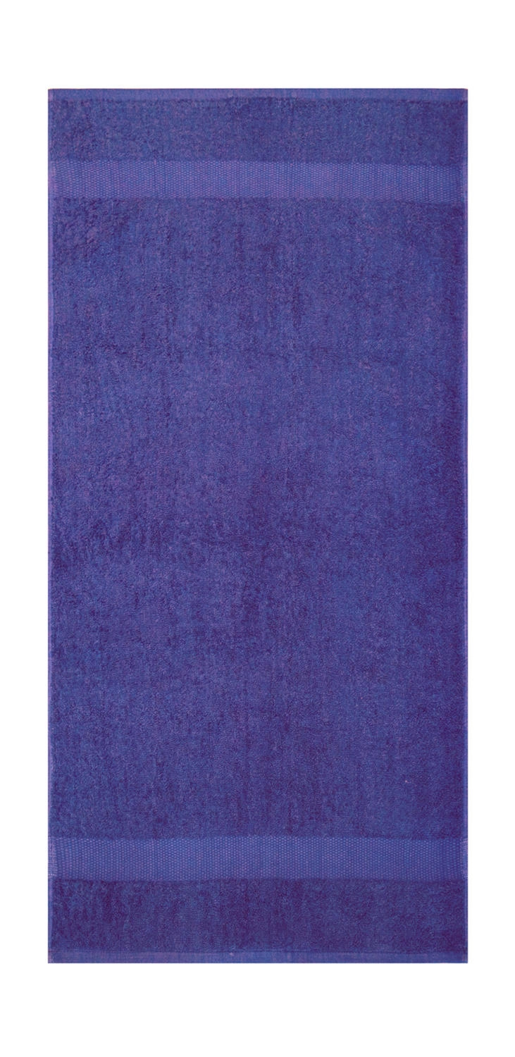 Tiber Bath Towel 70x140 cm zum Besticken und Bedrucken in der Farbe Monaco Blue mit Ihren Logo, Schriftzug oder Motiv.