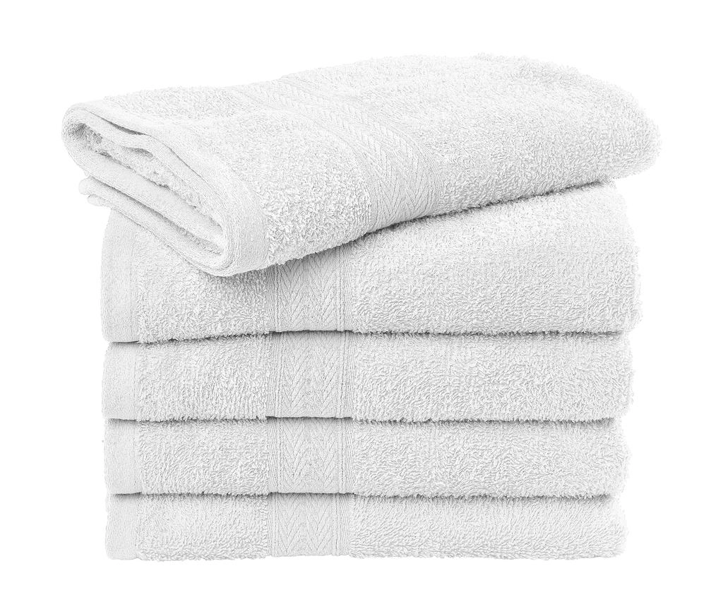 Rhine Guest Towel 30x50 cm zum Besticken und Bedrucken in der Farbe White mit Ihren Logo, Schriftzug oder Motiv.