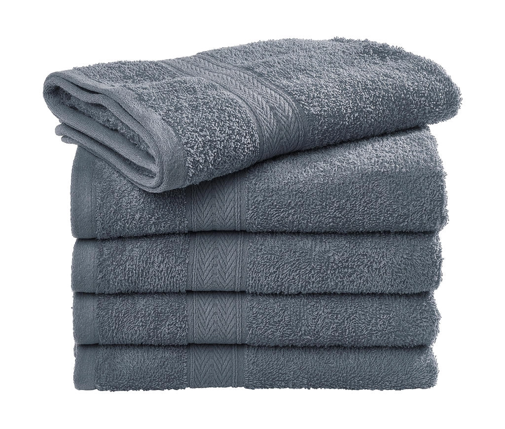 Rhine Guest Towel 30x50 cm zum Besticken und Bedrucken in der Farbe Graphite Grey mit Ihren Logo, Schriftzug oder Motiv.