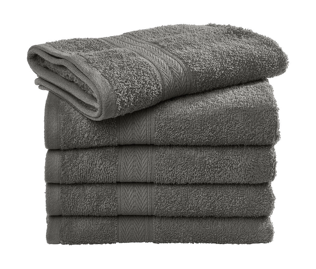 Rhine Guest Towel 30x50 cm zum Besticken und Bedrucken in der Farbe Grey mit Ihren Logo, Schriftzug oder Motiv.