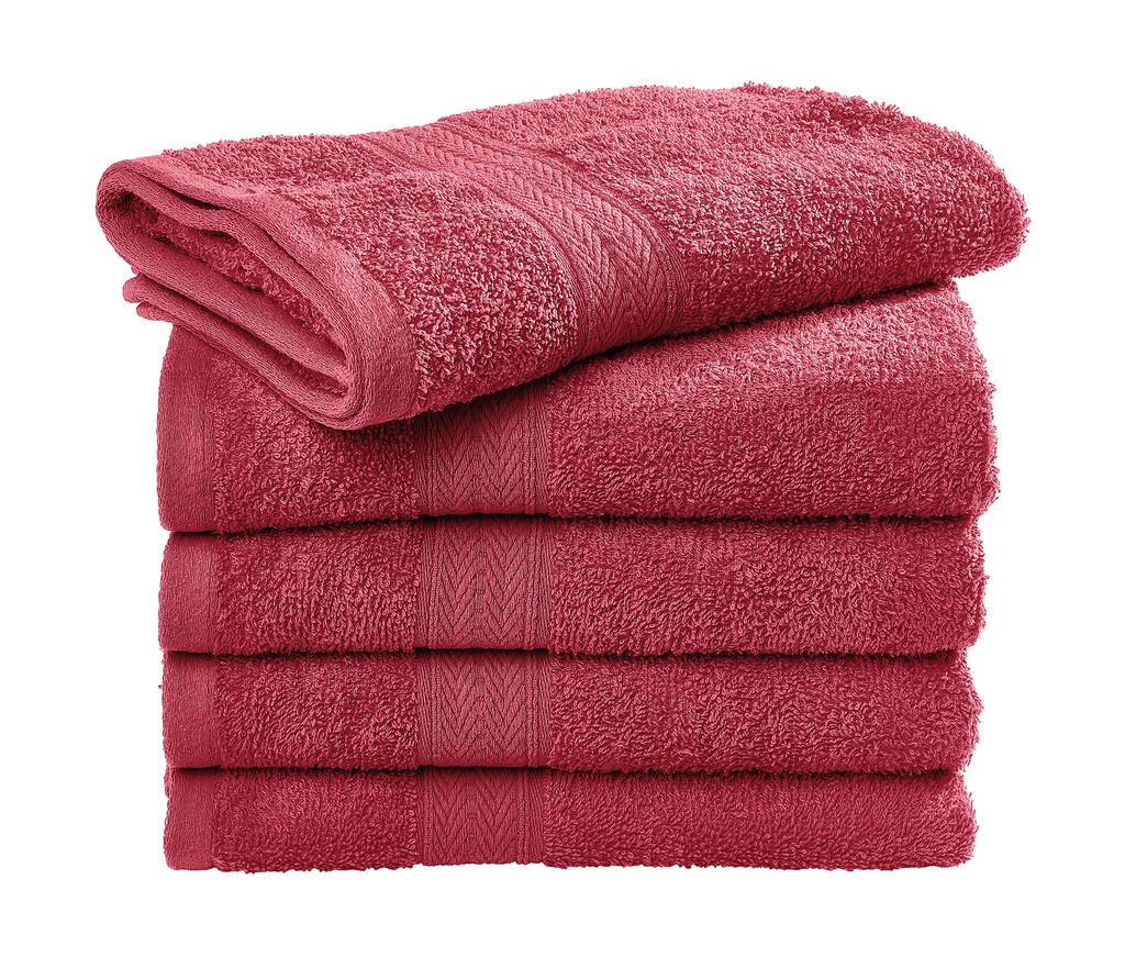 Rhine Guest Towel 30x50 cm zum Besticken und Bedrucken in der Farbe Red mit Ihren Logo, Schriftzug oder Motiv.