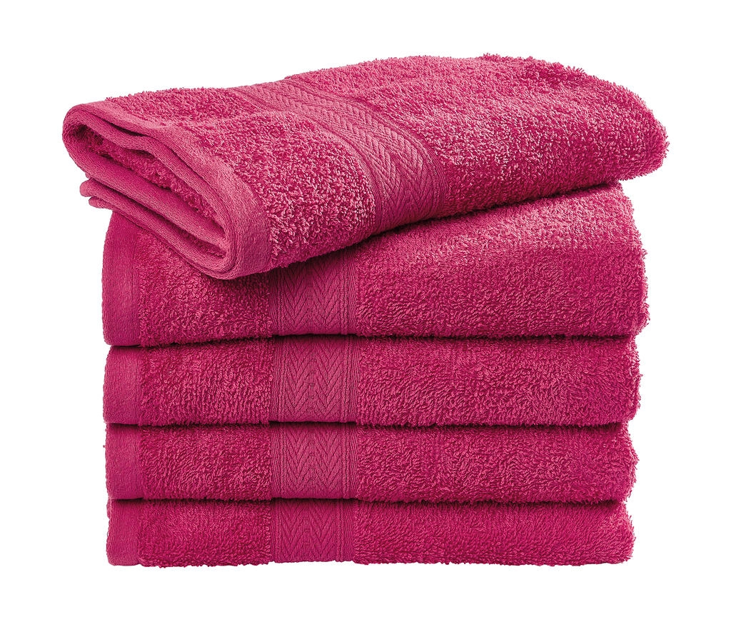 Rhine Guest Towel 30x50 cm zum Besticken und Bedrucken in der Farbe Raspberry mit Ihren Logo, Schriftzug oder Motiv.
