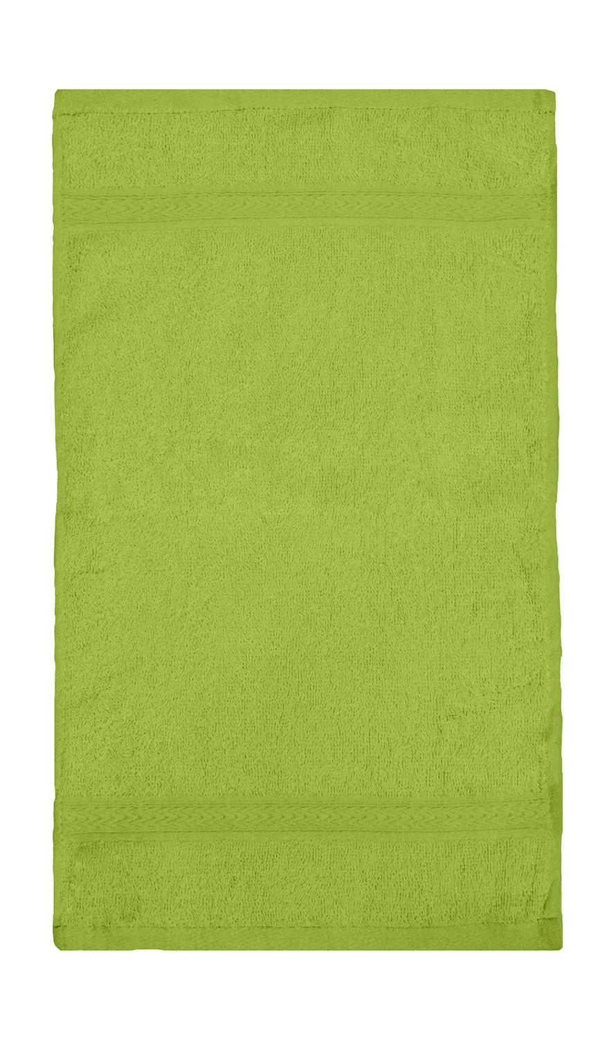 Rhine Guest Towel 30x50 cm zum Besticken und Bedrucken in der Farbe Bright Green mit Ihren Logo, Schriftzug oder Motiv.