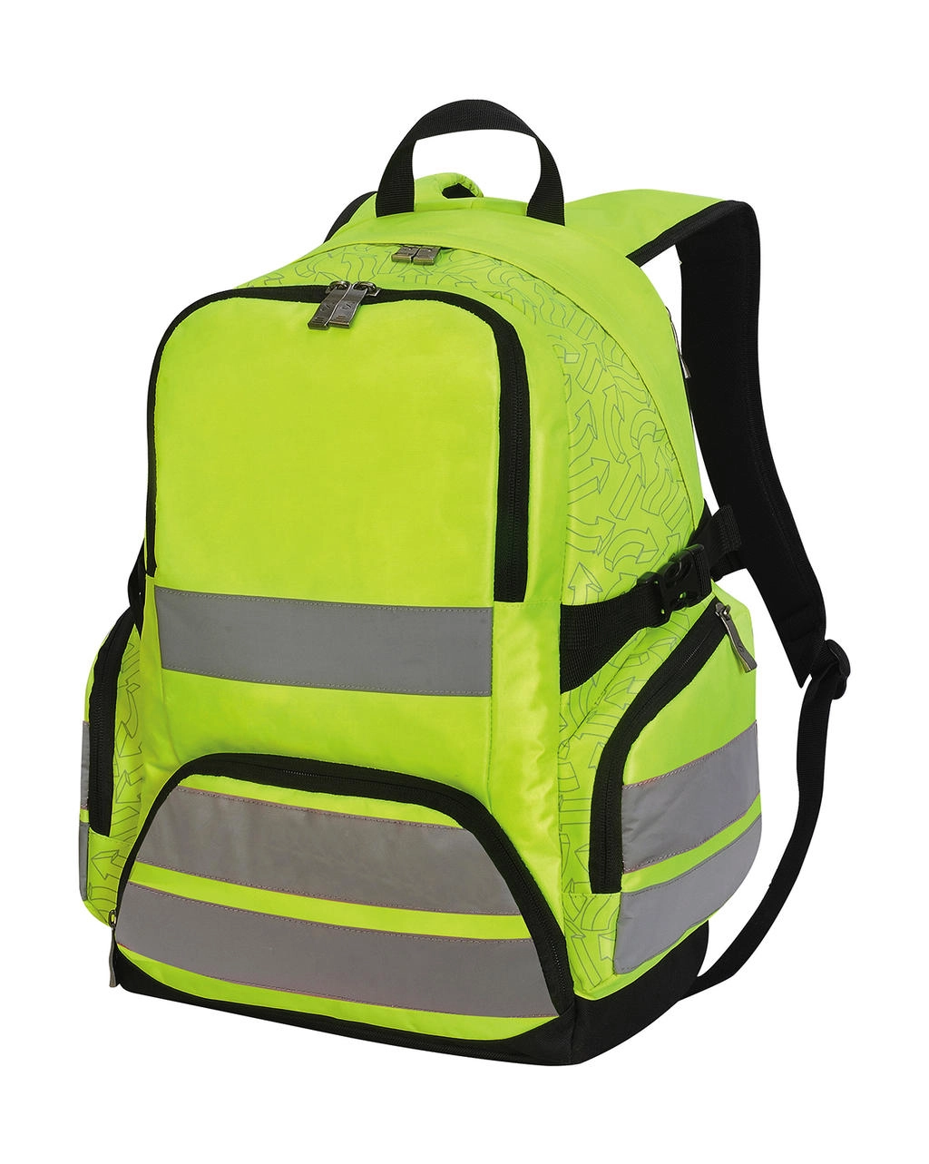 London Hi-Vis Backpack  zum Besticken und Bedrucken in der Farbe Hi-Vis Yellow mit Ihren Logo, Schriftzug oder Motiv.
