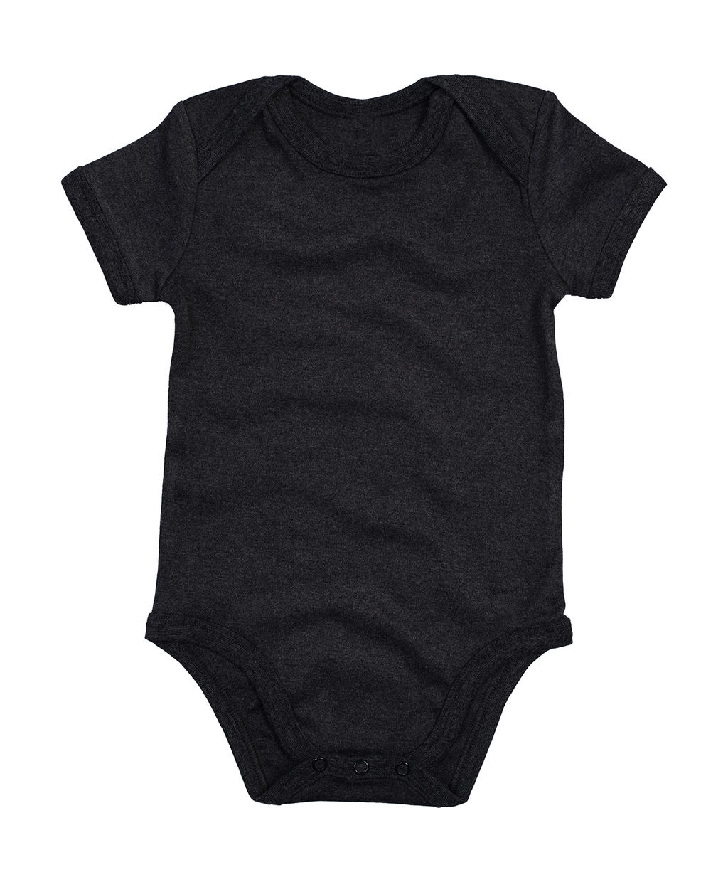 Baby Bodysuit zum Besticken und Bedrucken in der Farbe Charcoal Grey Melange Organic mit Ihren Logo, Schriftzug oder Motiv.