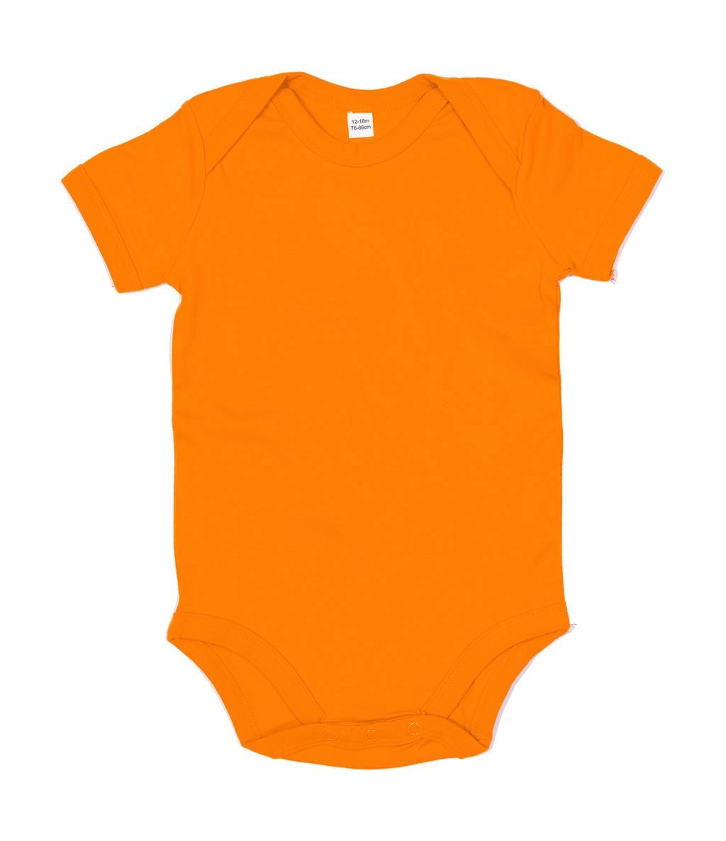 Baby Bodysuit zum Besticken und Bedrucken in der Farbe Orange Organic mit Ihren Logo, Schriftzug oder Motiv.
