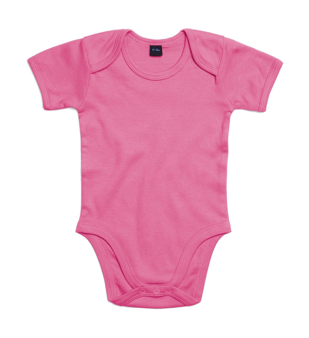 Baby Bodysuit zum Besticken und Bedrucken in der Farbe Bubble Gum Pink mit Ihren Logo, Schriftzug oder Motiv.