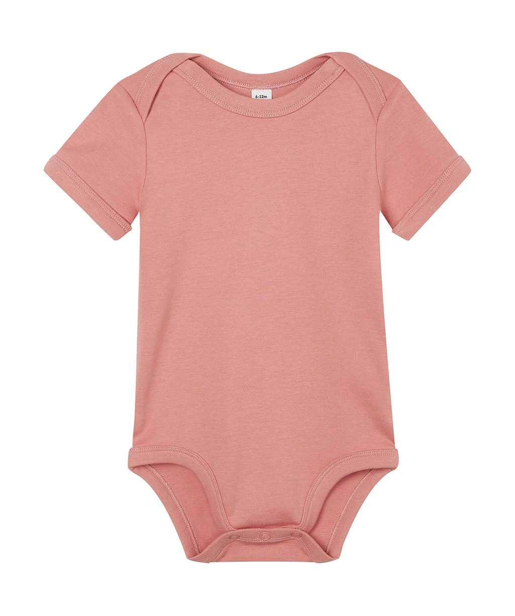Baby Bodysuit zum Besticken und Bedrucken in der Farbe Dusty Rose mit Ihren Logo, Schriftzug oder Motiv.