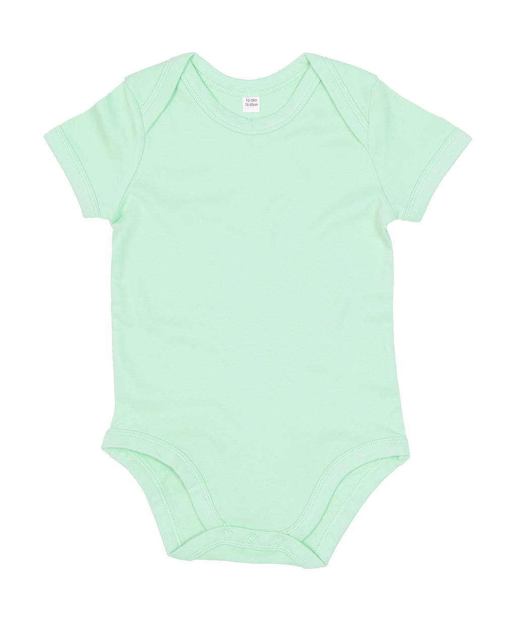 Baby Bodysuit zum Besticken und Bedrucken in der Farbe Mint Organic mit Ihren Logo, Schriftzug oder Motiv.