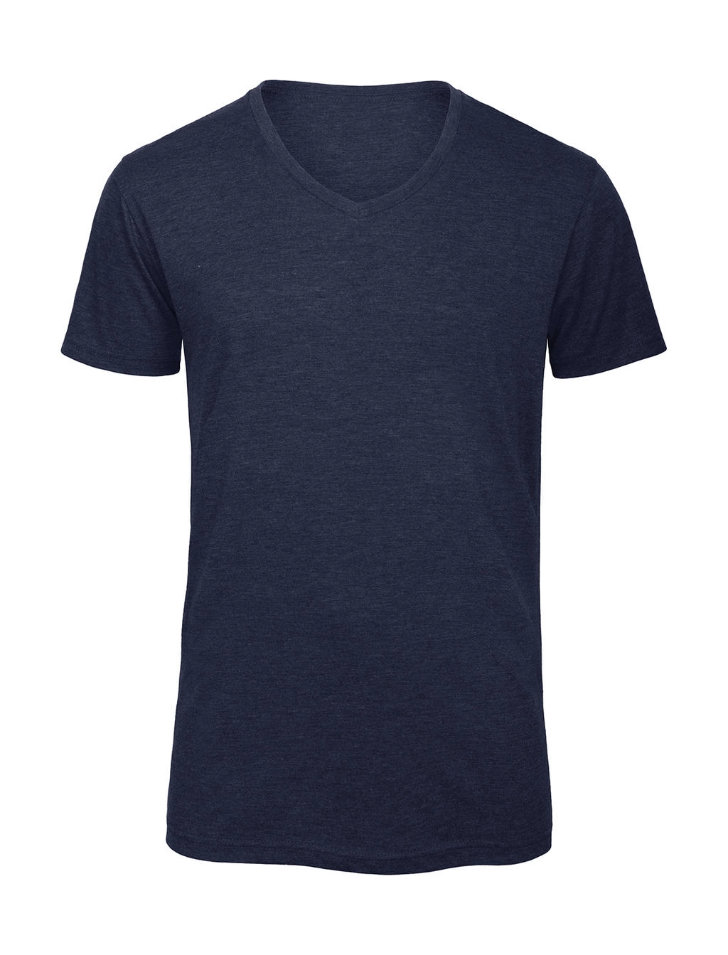 V Triblend/men T-Shirt zum Besticken und Bedrucken in der Farbe Heather Navy mit Ihren Logo, Schriftzug oder Motiv.