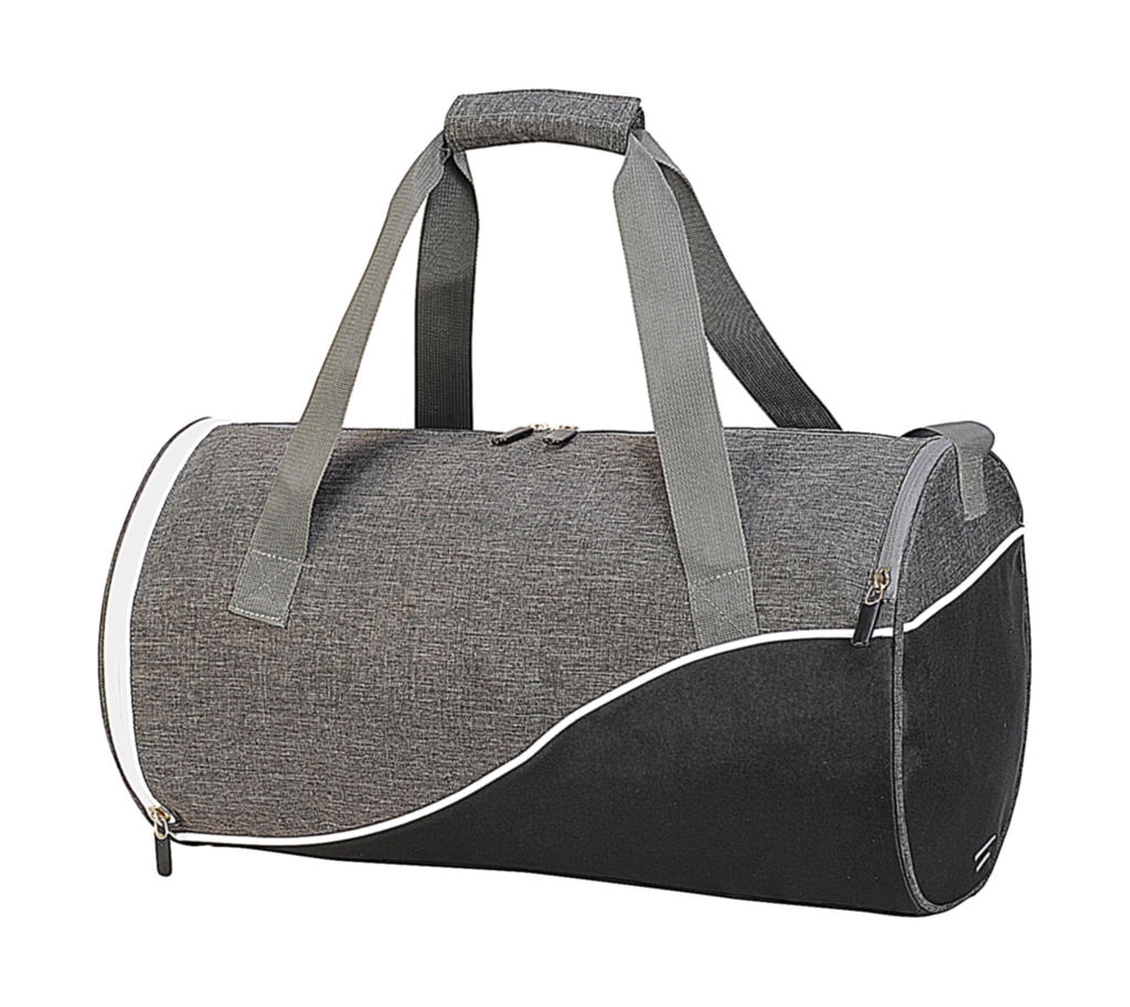 Andros Daily Sports Bag zum Besticken und Bedrucken in der Farbe Grey Melange/Black/White mit Ihren Logo, Schriftzug oder Motiv.