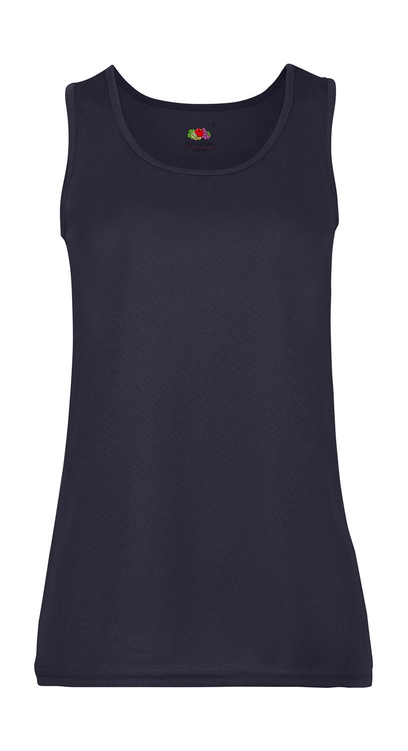Ladies` Performance Vest zum Besticken und Bedrucken in der Farbe Deep Navy mit Ihren Logo, Schriftzug oder Motiv.
