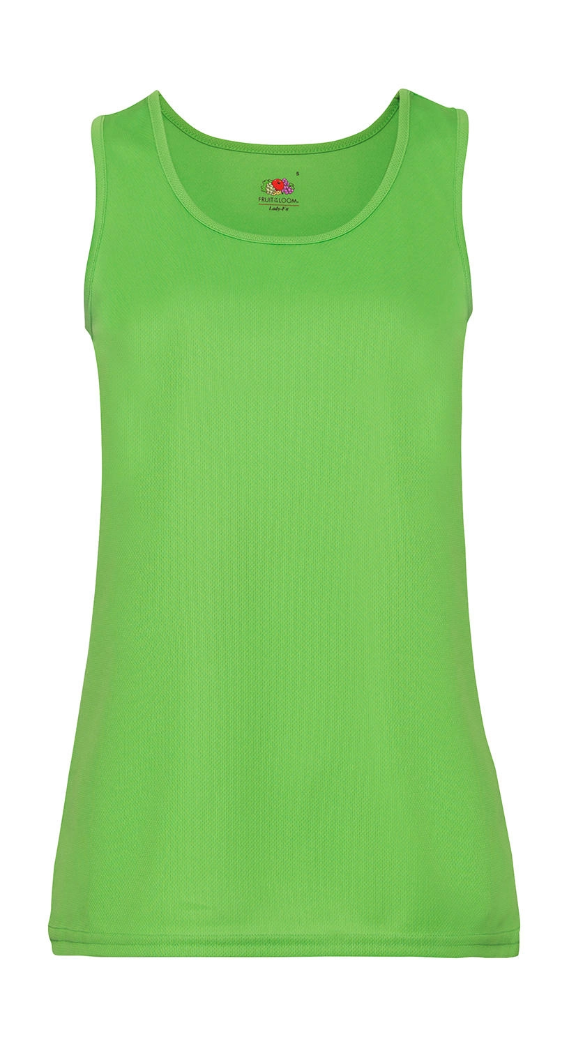 Ladies` Performance Vest zum Besticken und Bedrucken in der Farbe Lime Green mit Ihren Logo, Schriftzug oder Motiv.
