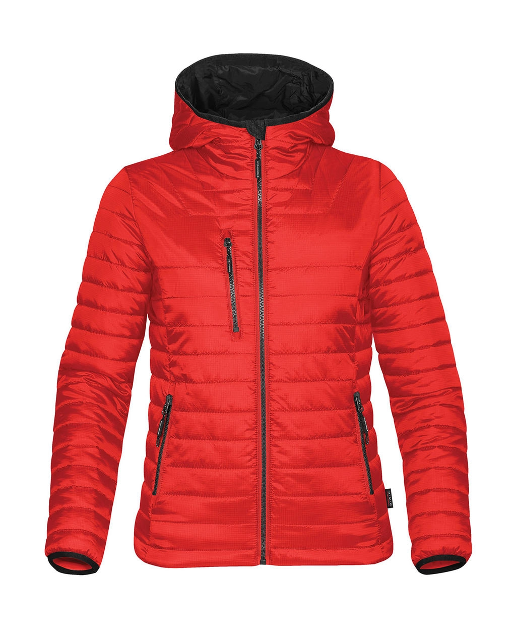 Women`s Gravity Thermal Jacket zum Besticken und Bedrucken in der Farbe True Red/Black mit Ihren Logo, Schriftzug oder Motiv.