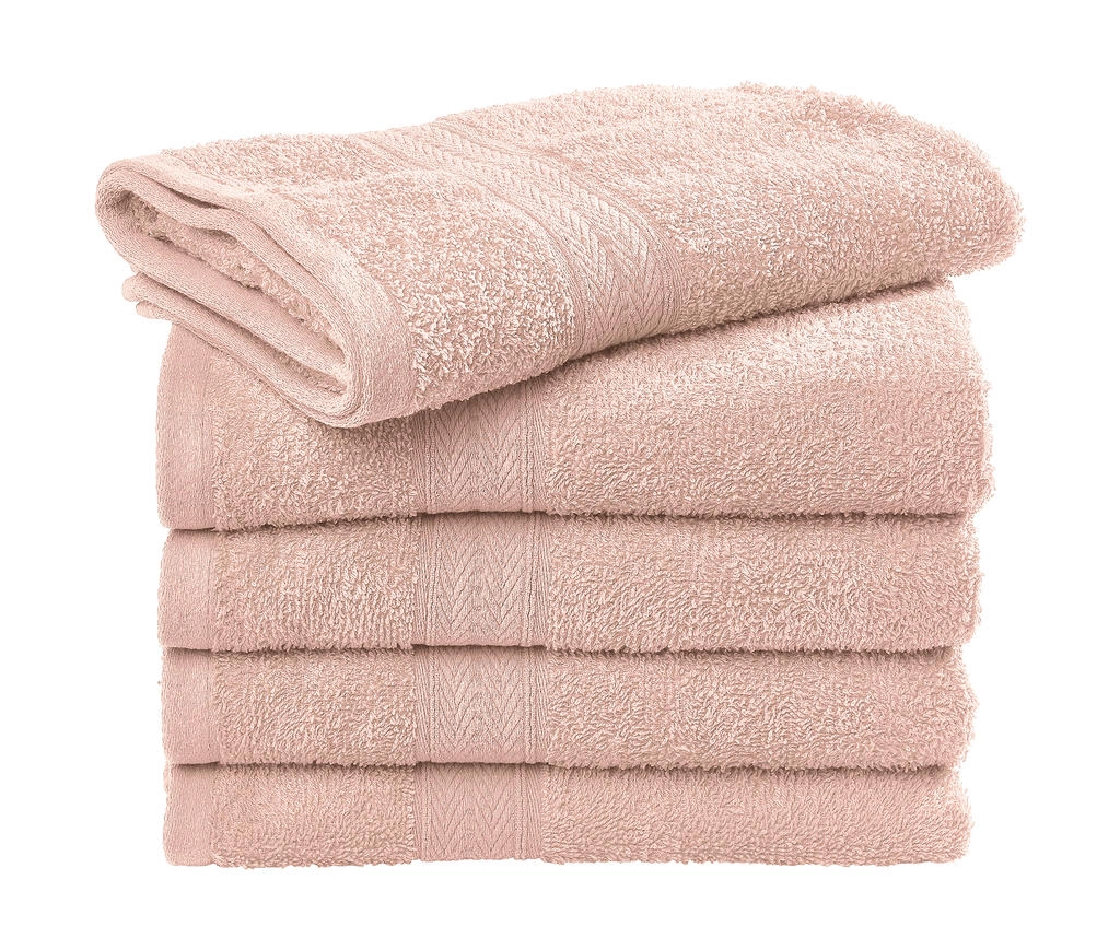 Rhine Hand Towel 50x100 cm zum Besticken und Bedrucken in der Farbe Pink mit Ihren Logo, Schriftzug oder Motiv.