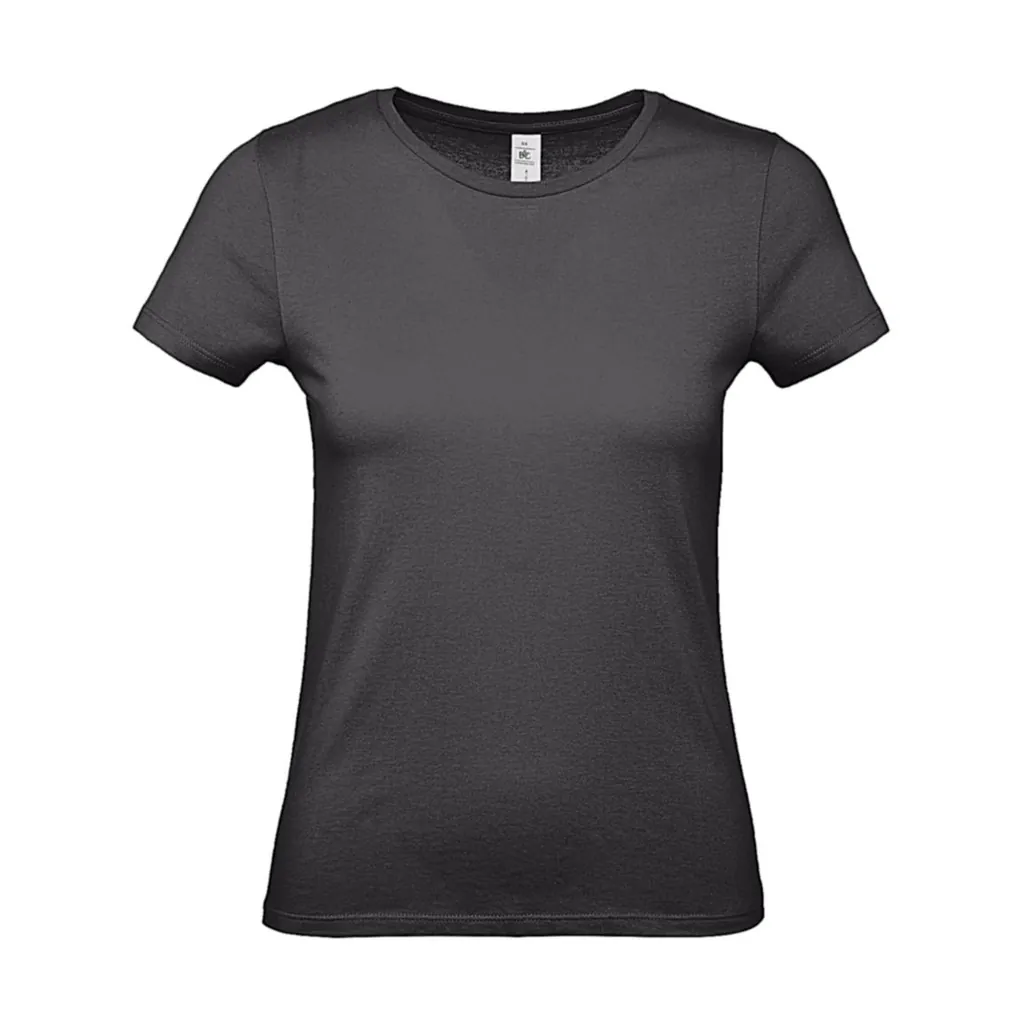 #E150 /women T-Shirt zum Besticken und Bedrucken in der Farbe Black Pure mit Ihren Logo, Schriftzug oder Motiv.