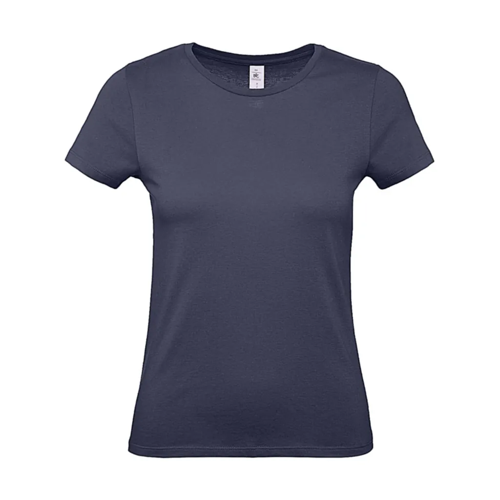 #E150 /women T-Shirt zum Besticken und Bedrucken in der Farbe Navy Blue mit Ihren Logo, Schriftzug oder Motiv.