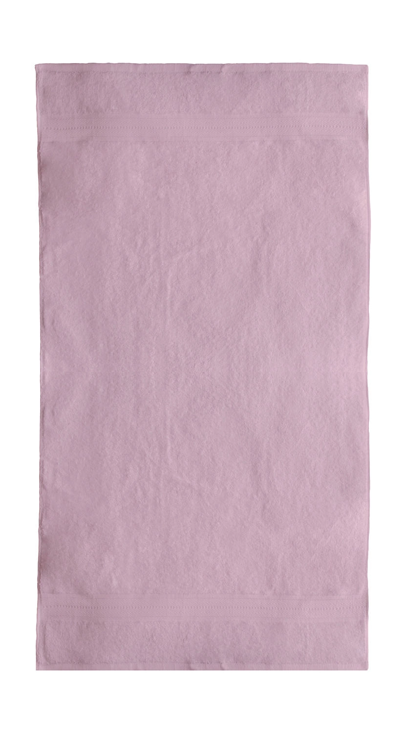Rhine Bath Towel 70x140 cm zum Besticken und Bedrucken in der Farbe Pink mit Ihren Logo, Schriftzug oder Motiv.