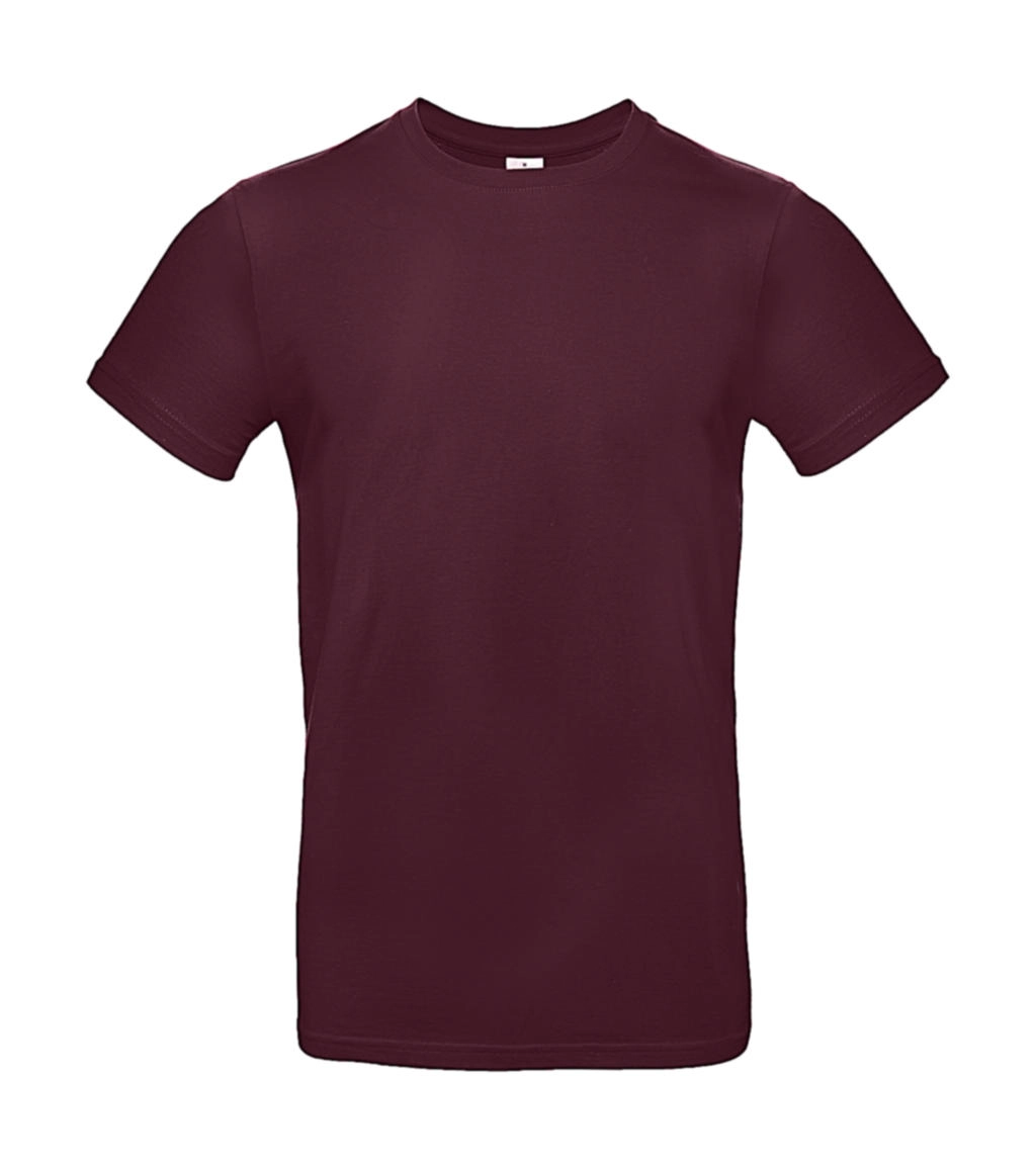 #E190 T-Shirt zum Besticken und Bedrucken in der Farbe Burgundy mit Ihren Logo, Schriftzug oder Motiv.