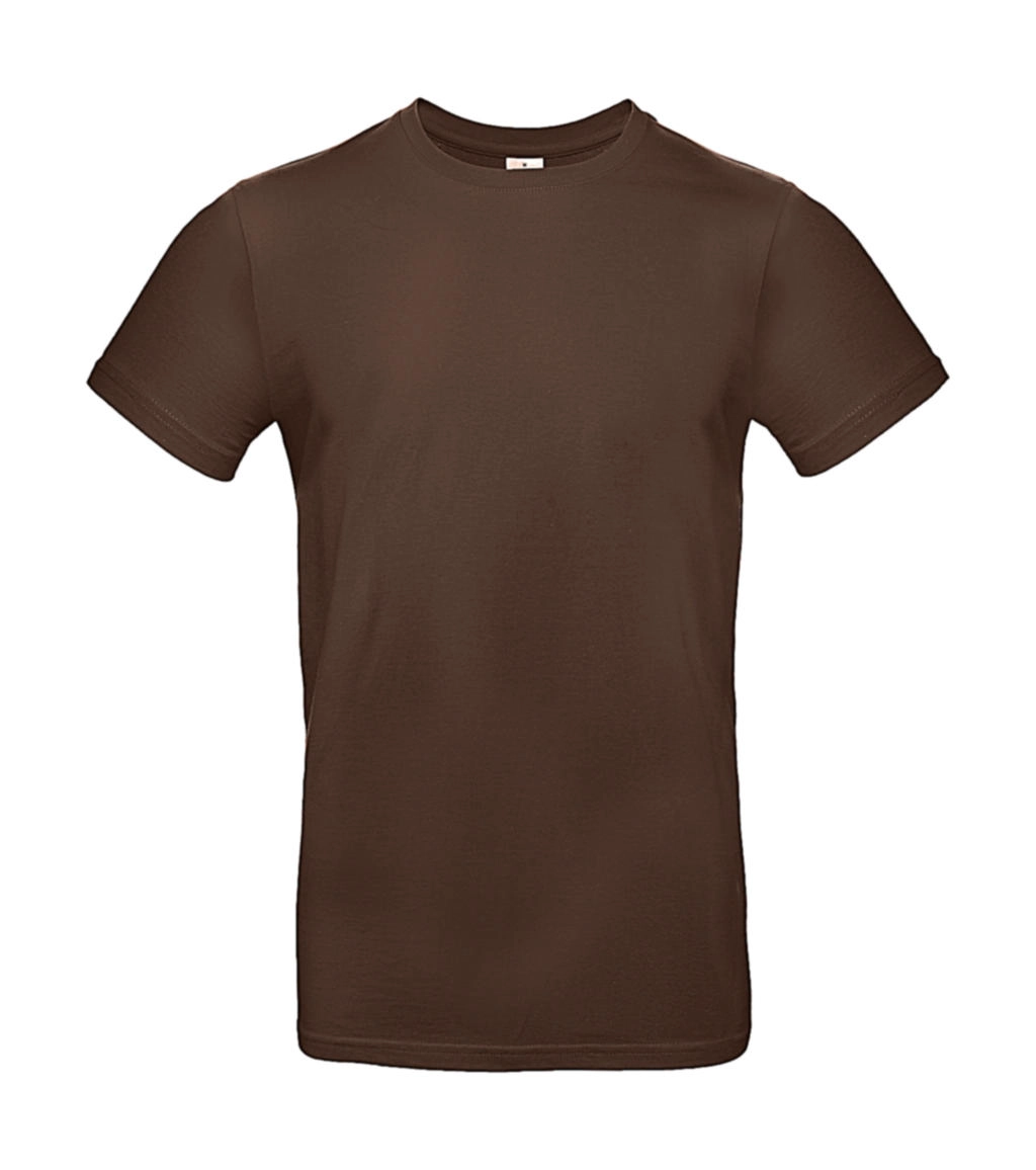 #E190 T-Shirt zum Besticken und Bedrucken in der Farbe Chocolate mit Ihren Logo, Schriftzug oder Motiv.