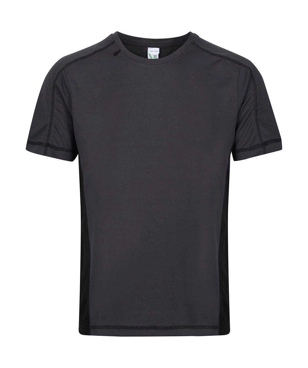 Beijing T-Shirt zum Besticken und Bedrucken in der Farbe Iron/Black mit Ihren Logo, Schriftzug oder Motiv.
