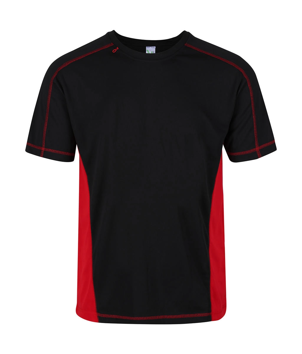 Beijing T-Shirt zum Besticken und Bedrucken in der Farbe Black/Classic Red mit Ihren Logo, Schriftzug oder Motiv.