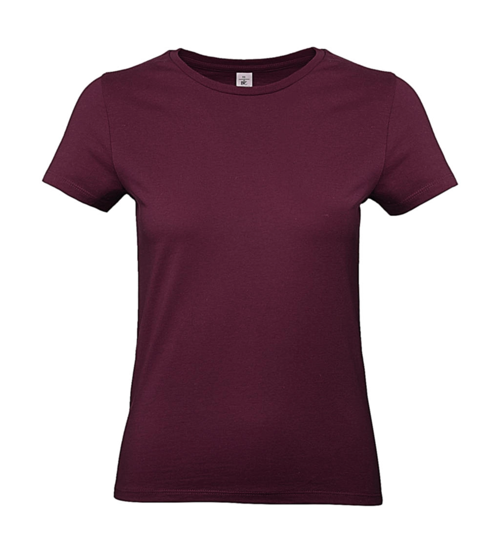 #E190 /women T-Shirt zum Besticken und Bedrucken in der Farbe Burgundy mit Ihren Logo, Schriftzug oder Motiv.