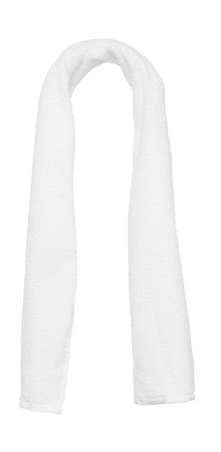 Danube Sports Towel 30x140 cm zum Besticken und Bedrucken in der Farbe White mit Ihren Logo, Schriftzug oder Motiv.
