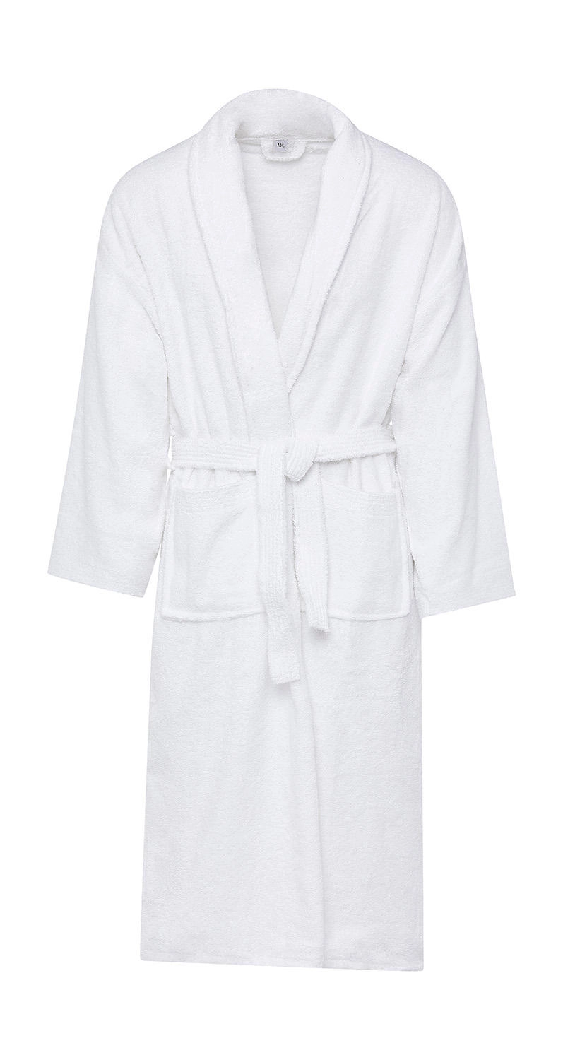 Geneva Bath Robe zum Besticken und Bedrucken in der Farbe White mit Ihren Logo, Schriftzug oder Motiv.