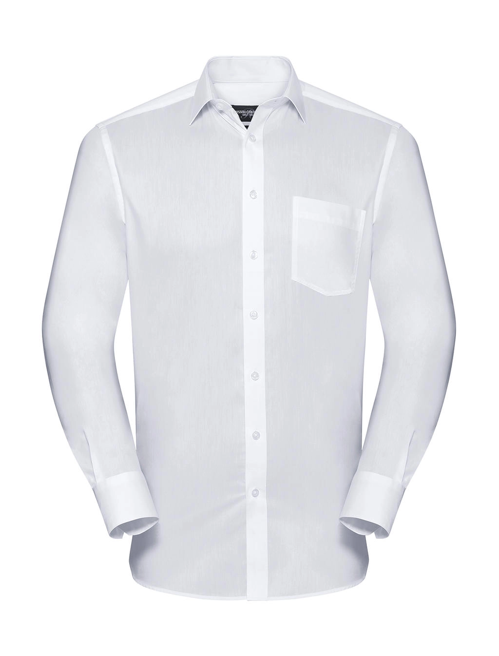 Men`s LS Tailored Coolmax® Shirt zum Besticken und Bedrucken in der Farbe White mit Ihren Logo, Schriftzug oder Motiv.