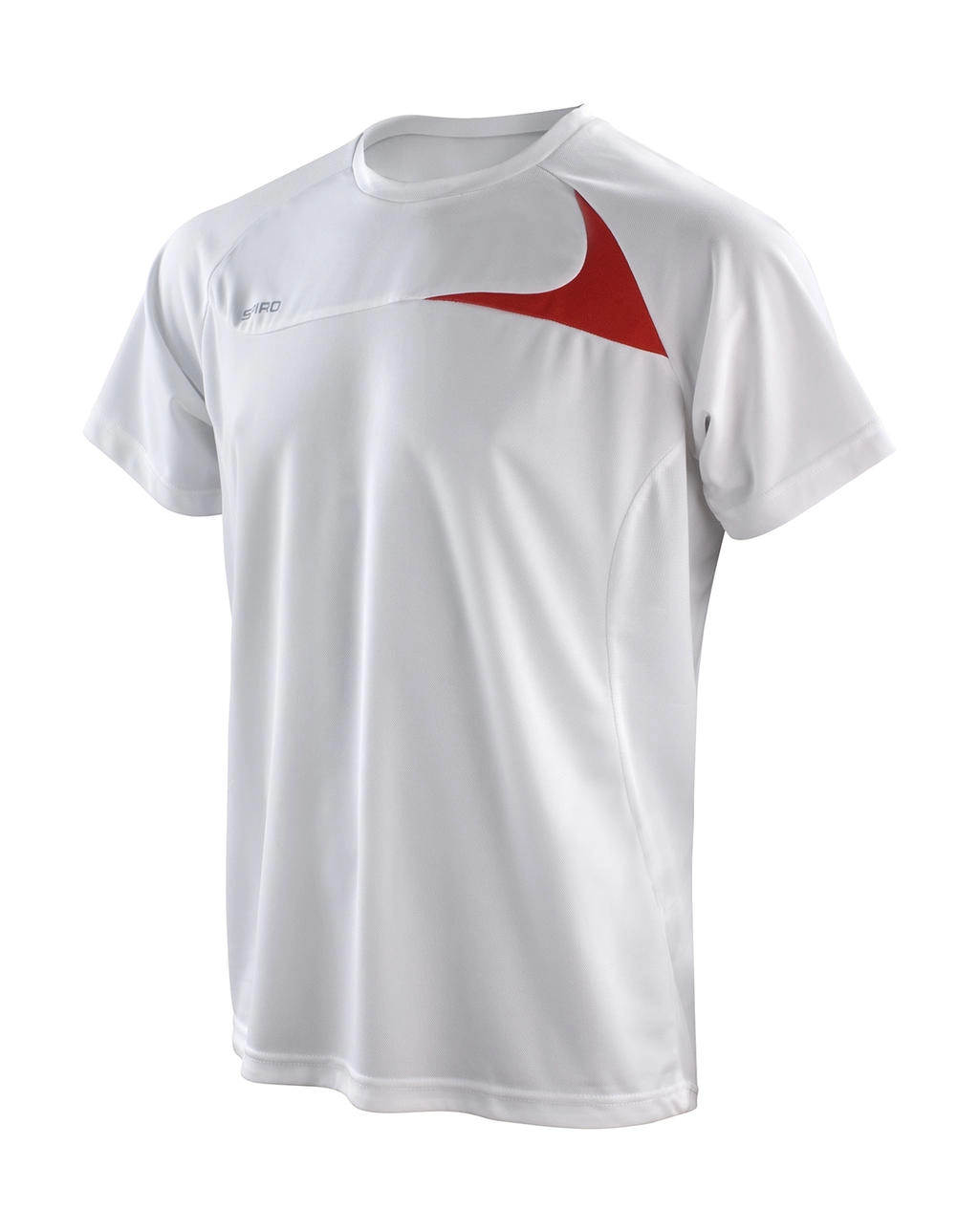 Spiro Men`s Dash Training Shirt zum Besticken und Bedrucken in der Farbe White/Red mit Ihren Logo, Schriftzug oder Motiv.