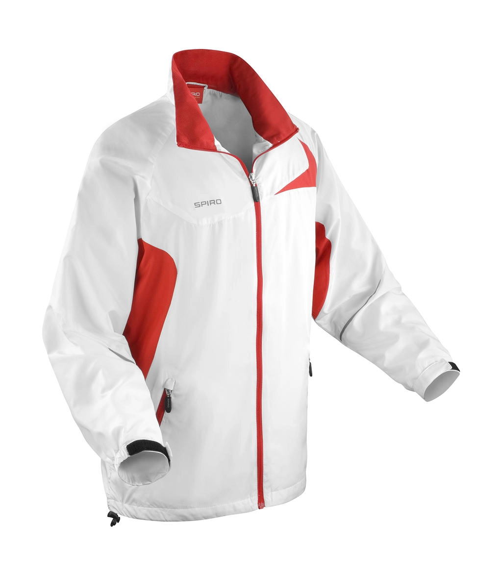 Unisex Micro Lite Team Jacket zum Besticken und Bedrucken in der Farbe White/Red mit Ihren Logo, Schriftzug oder Motiv.