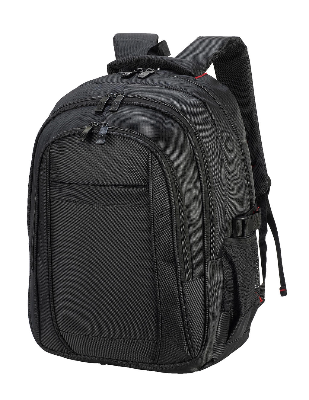 Stuttgart Laptop Backpack zum Besticken und Bedrucken in der Farbe Black mit Ihren Logo, Schriftzug oder Motiv.