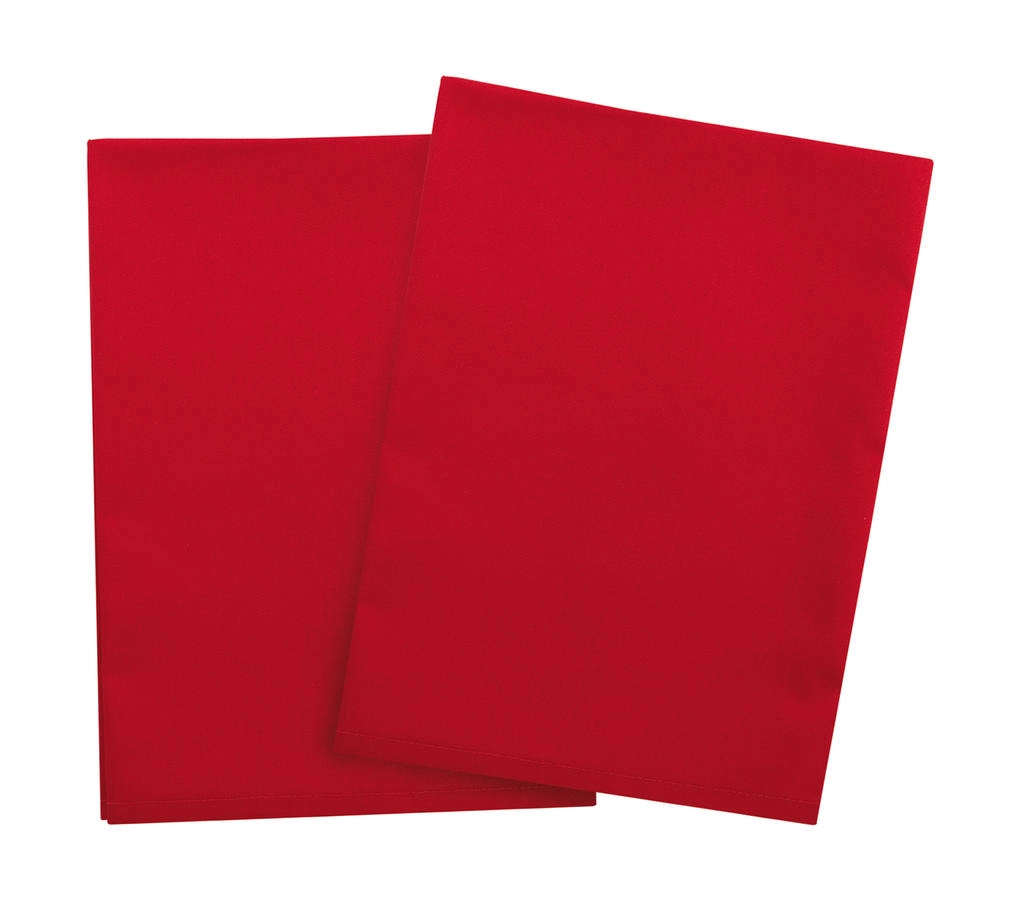 Unicoloured dish and cleaning cloth (10-pack) zum Besticken und Bedrucken in der Farbe Red mit Ihren Logo, Schriftzug oder Motiv.