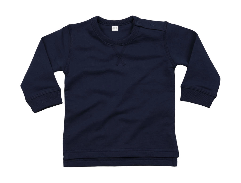 Baby Sweatshirt zum Besticken und Bedrucken in der Farbe Nautical Navy mit Ihren Logo, Schriftzug oder Motiv.