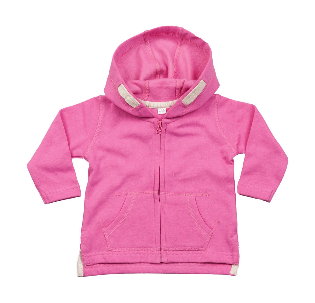 Baby Hoodie zum Besticken und Bedrucken in der Farbe Bubble Gum Pink mit Ihren Logo, Schriftzug oder Motiv.