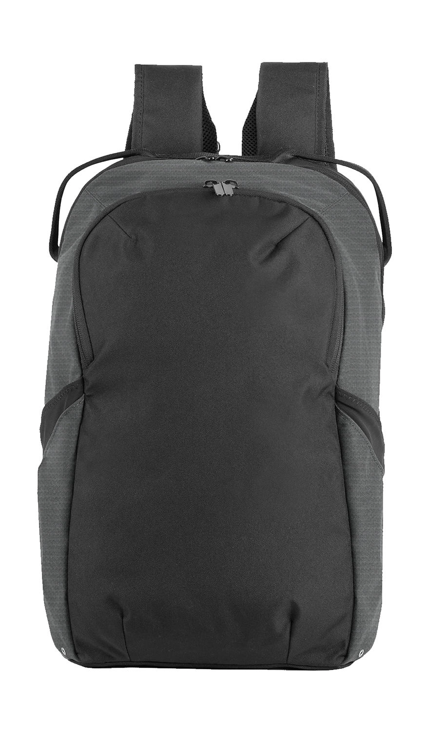 Kyiv Fine Backpack zum Besticken und Bedrucken in der Farbe Black/Dark Grey mit Ihren Logo, Schriftzug oder Motiv.