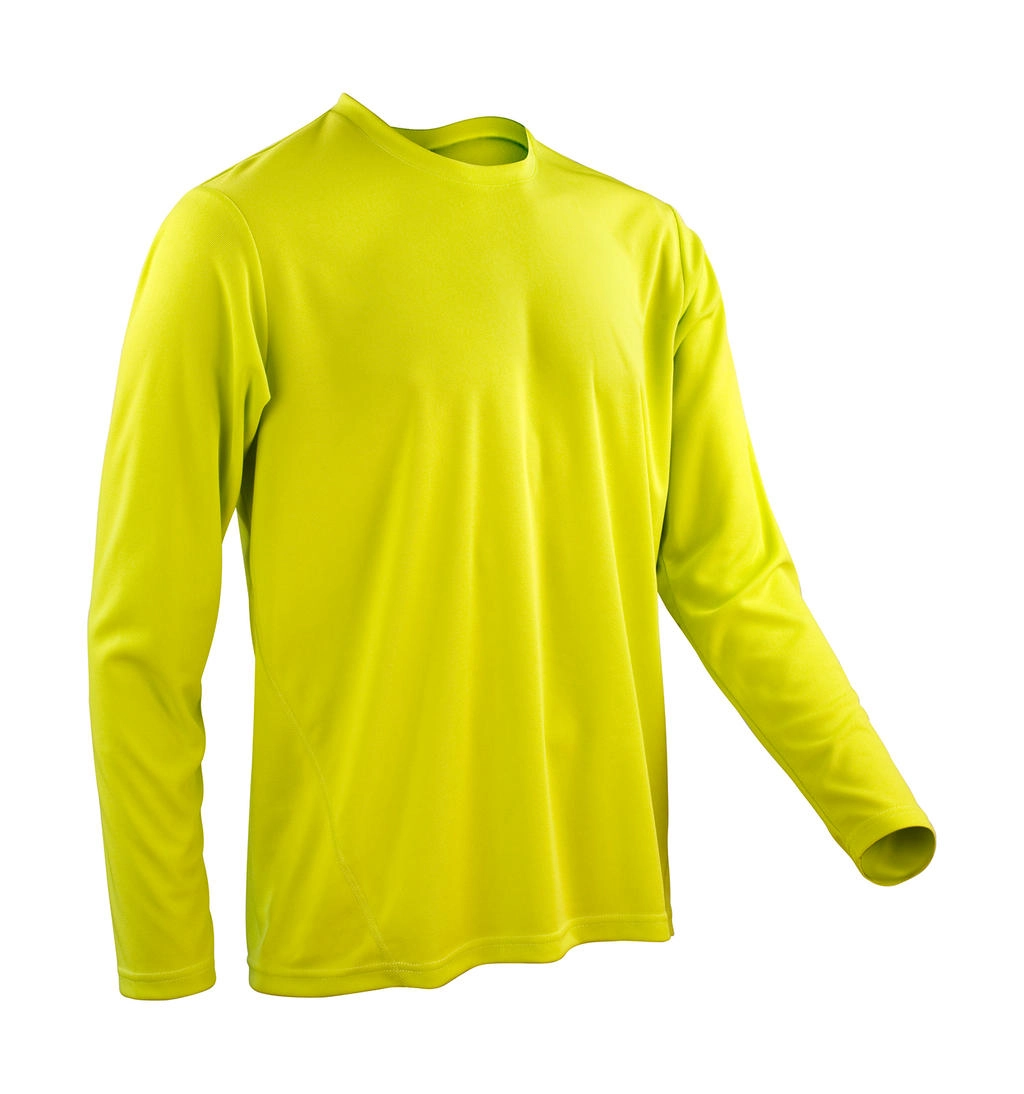 Performance T-Shirt LS zum Besticken und Bedrucken in der Farbe Lime Green mit Ihren Logo, Schriftzug oder Motiv.
