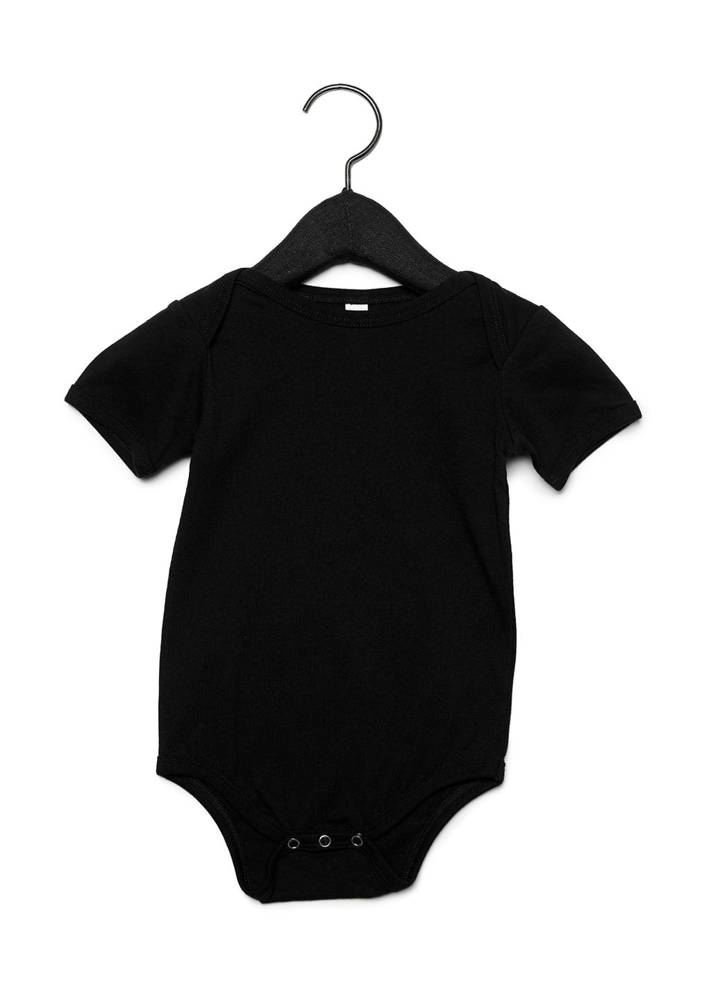 Baby Jersey Short Sleeve One Piece zum Besticken und Bedrucken in der Farbe Black mit Ihren Logo, Schriftzug oder Motiv.