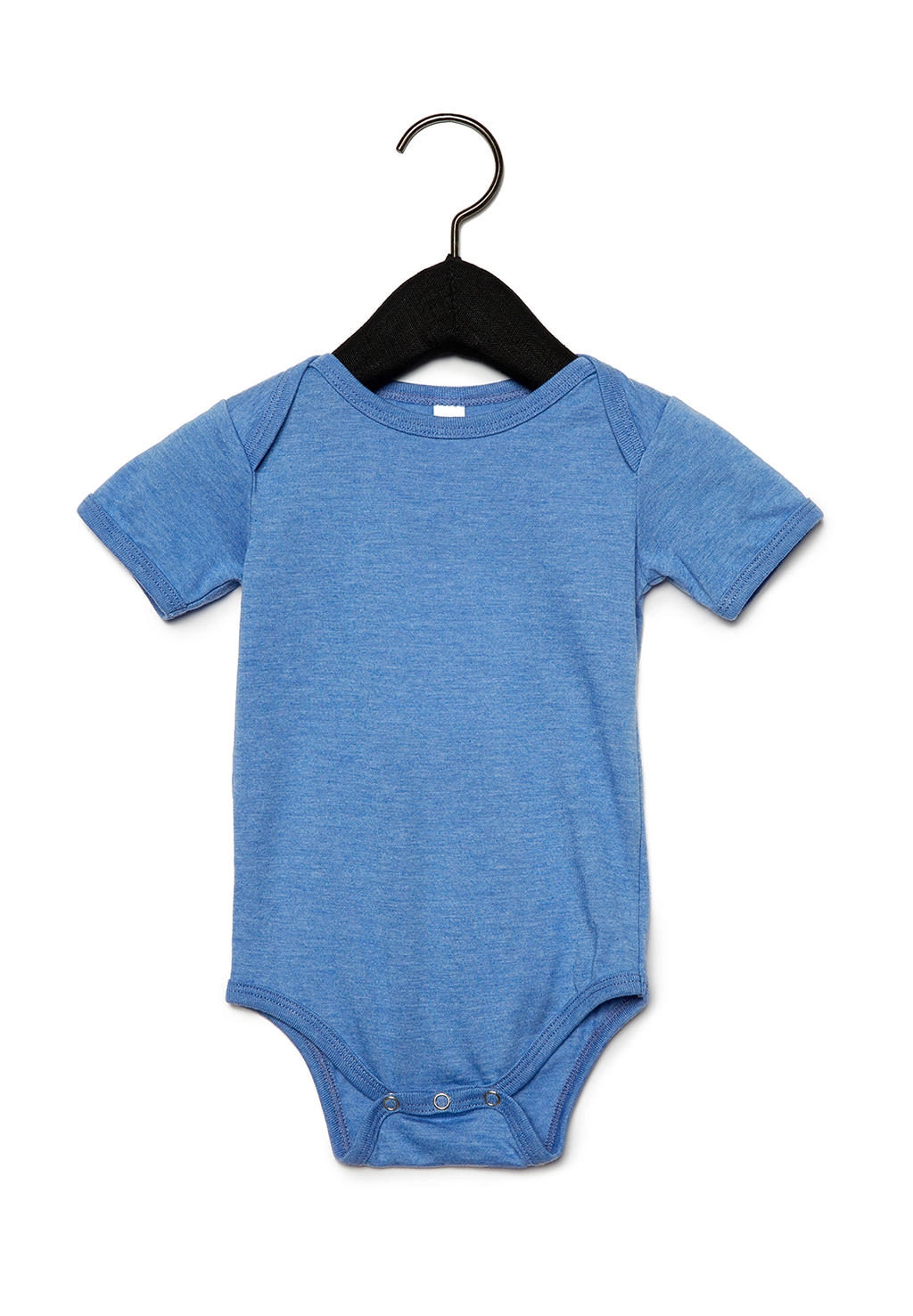 Baby Jersey Short Sleeve One Piece zum Besticken und Bedrucken in der Farbe Heather Columbia Blue mit Ihren Logo, Schriftzug oder Motiv.
