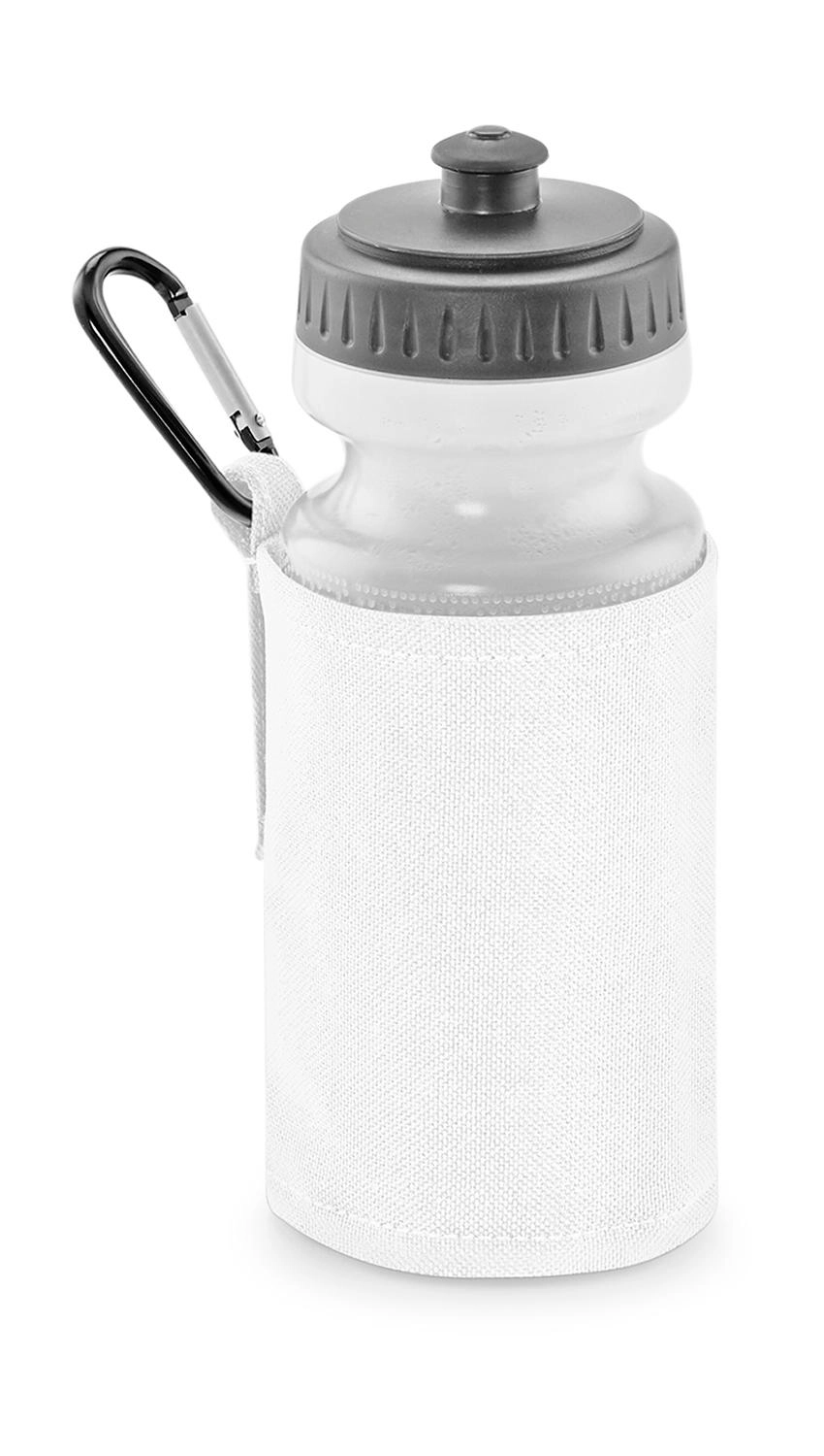 Water Bottle And Holder zum Besticken und Bedrucken in der Farbe White mit Ihren Logo, Schriftzug oder Motiv.