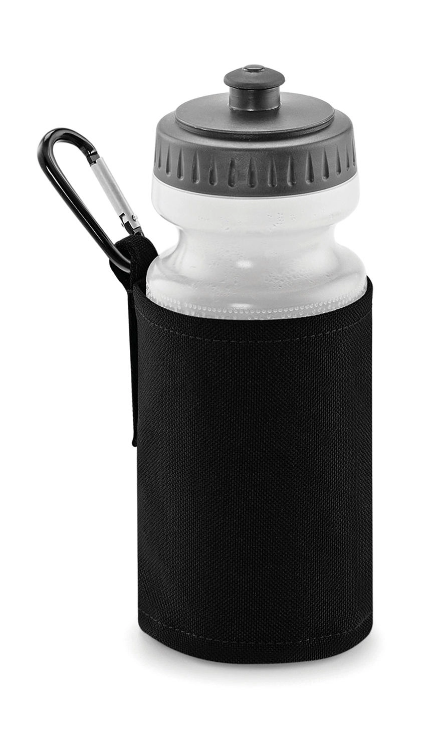 Water Bottle And Holder zum Besticken und Bedrucken in der Farbe Black mit Ihren Logo, Schriftzug oder Motiv.