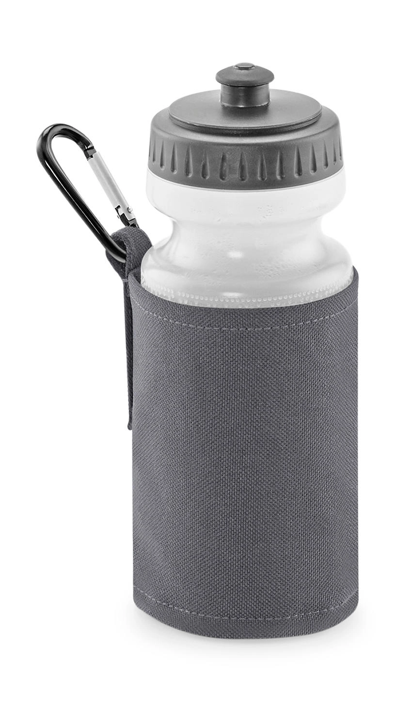 Water Bottle And Holder zum Besticken und Bedrucken in der Farbe Graphite Grey mit Ihren Logo, Schriftzug oder Motiv.