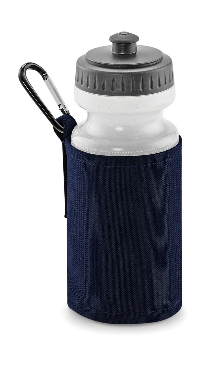 Water Bottle And Holder zum Besticken und Bedrucken in der Farbe French Navy mit Ihren Logo, Schriftzug oder Motiv.